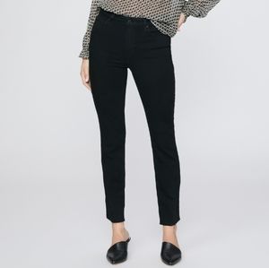 Black Paige Raw Hem Skinny Jeans